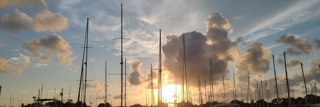 Sunset at the&nbsp;marina